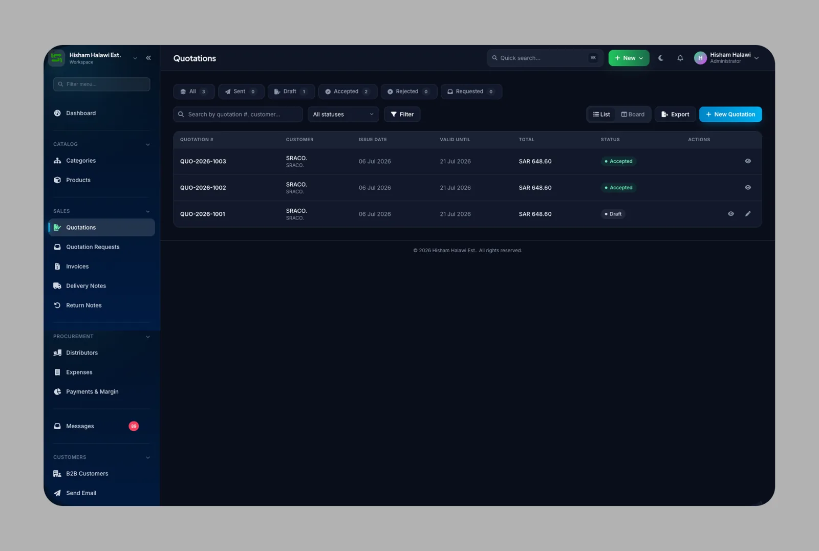 Quotation Workflow