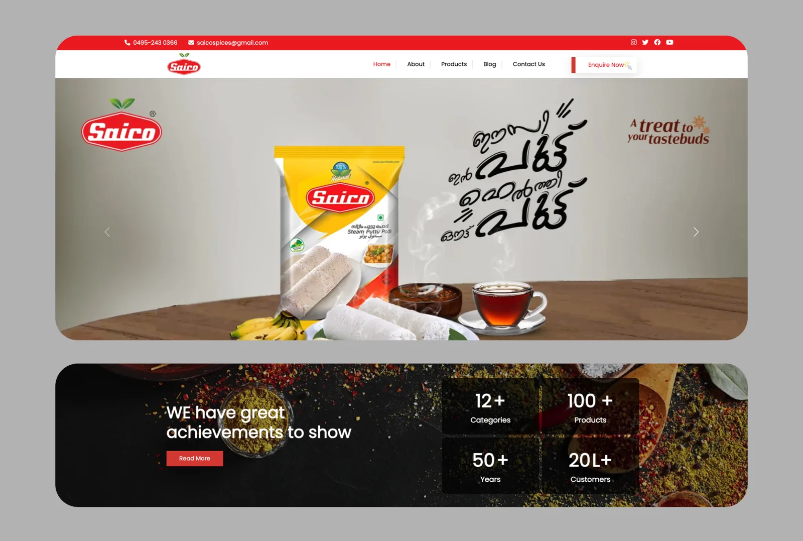 Saico Foods homepage