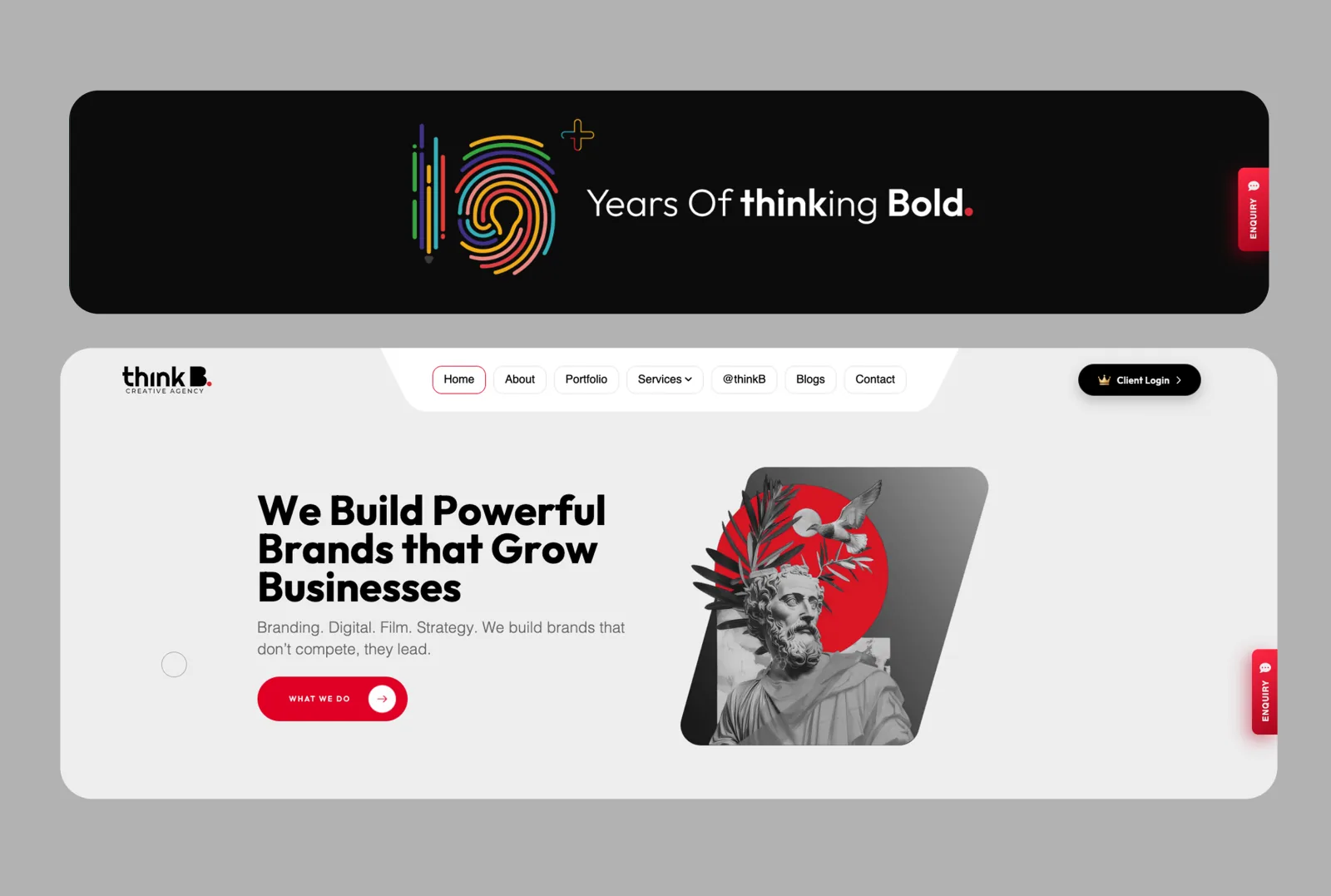 thinkB Agency homepage